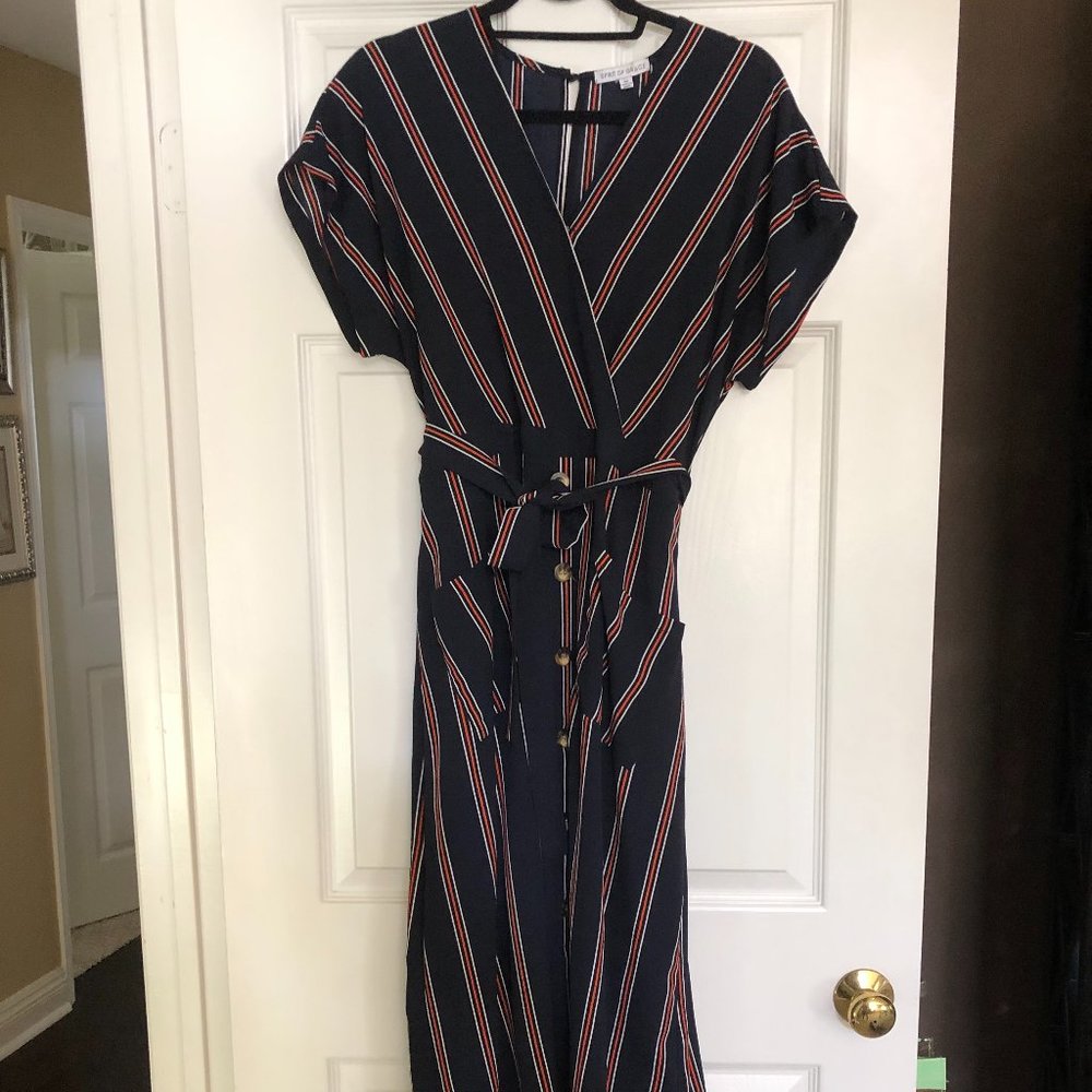Black & Red Tie Wrap Dress